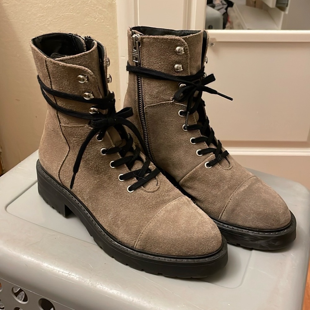 All Saints suede combat boots size 39 (size 9 US)
